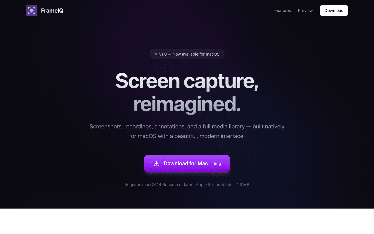 FrameIQ screenshot
