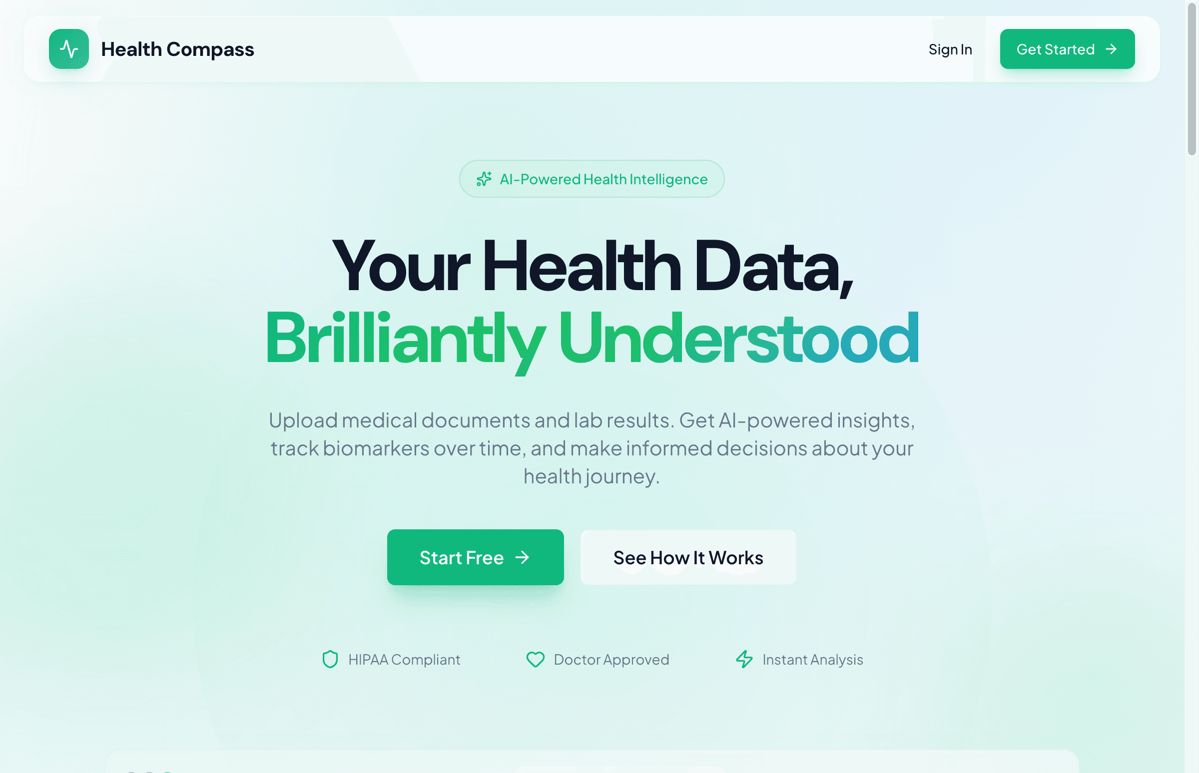 HealthCompass screenshot
