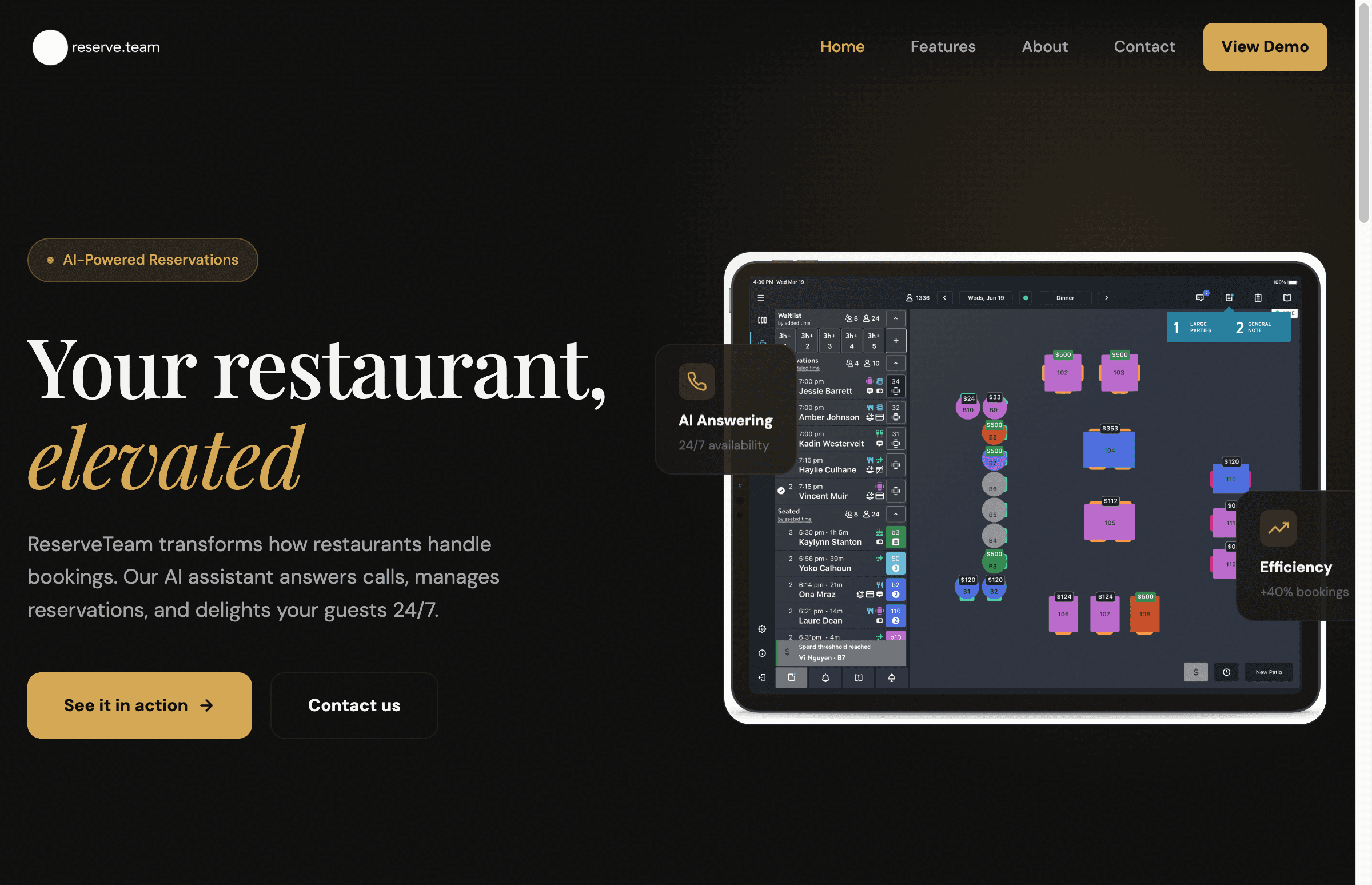 Reserve.Team screenshot