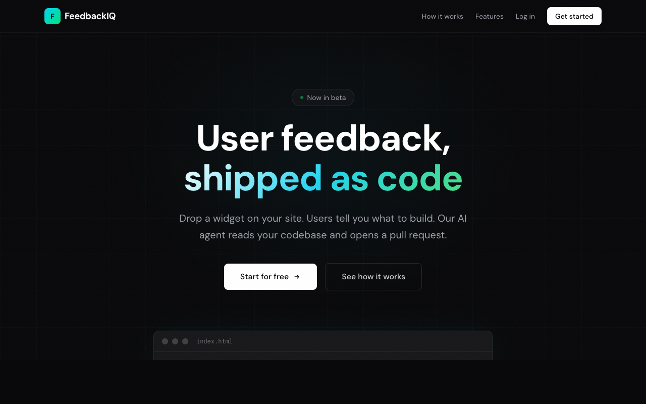 FeedbackIQ screenshot