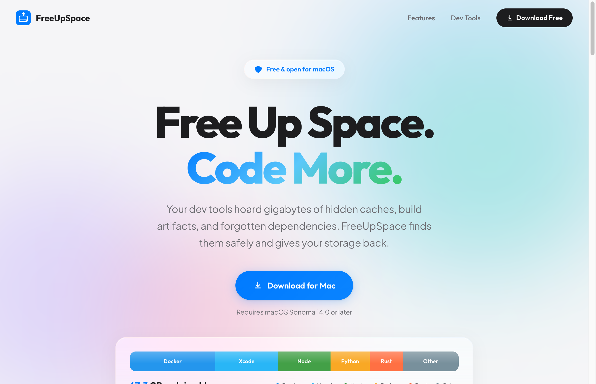 FreeUpSpace screenshot