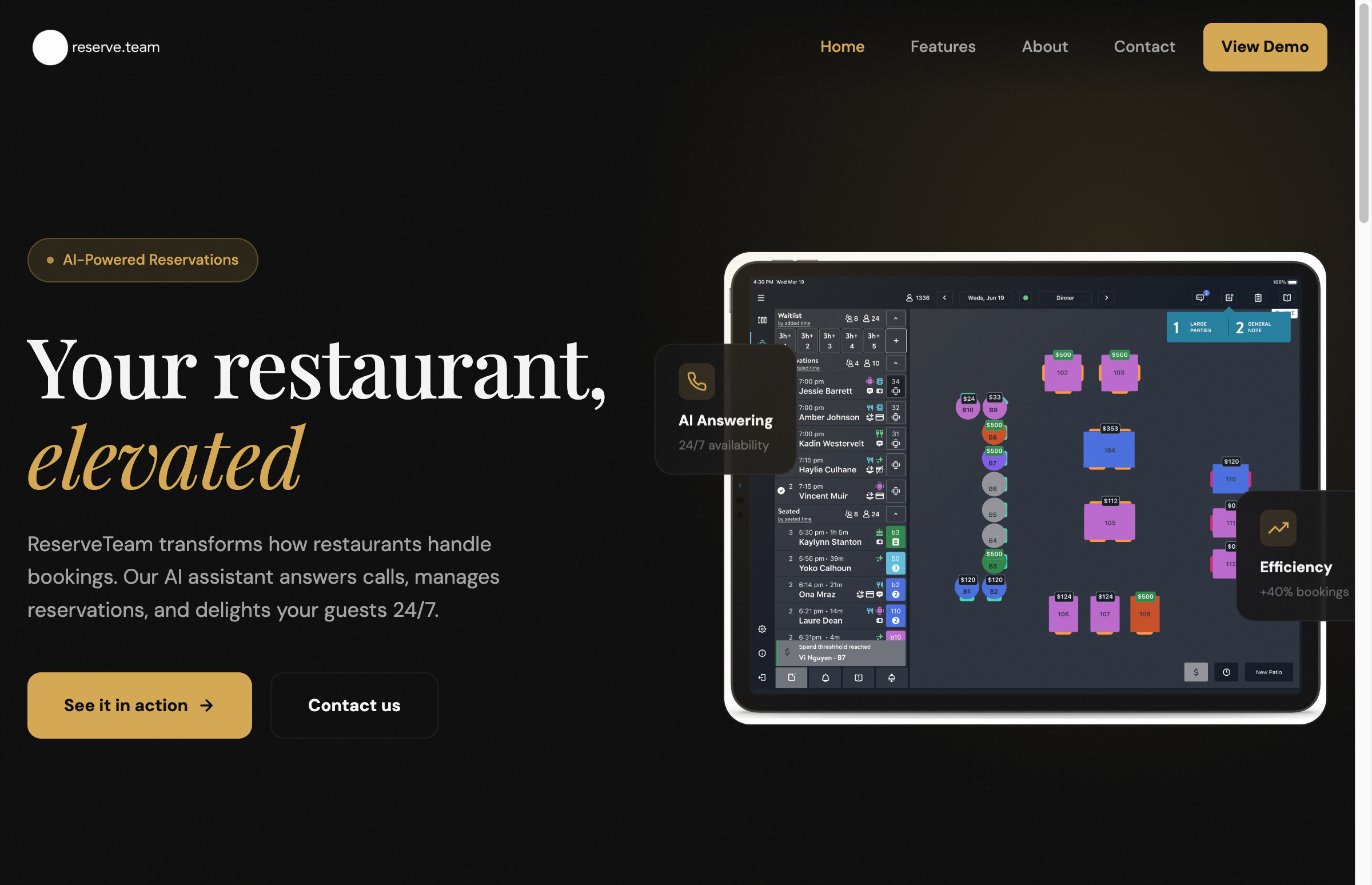 Reserve.Team screenshot